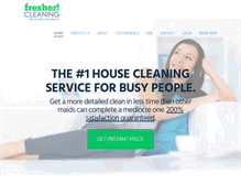 Tablet Screenshot of freshercleaning.com